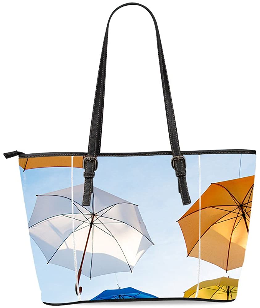 Price:$40.99    Leather Tote Bag for Women, Umbrella Shoulder Bag Handbag Two-sided Printing  Clothing