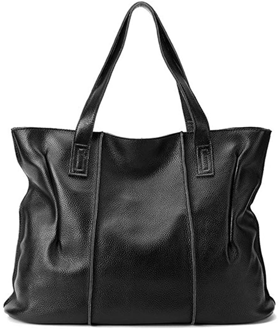 Price:$49.99    YXBQueen Women's Shoulder Bags Soft Cowhide Leather Hobo Handbags Black Top-Handle Purse  Clothing