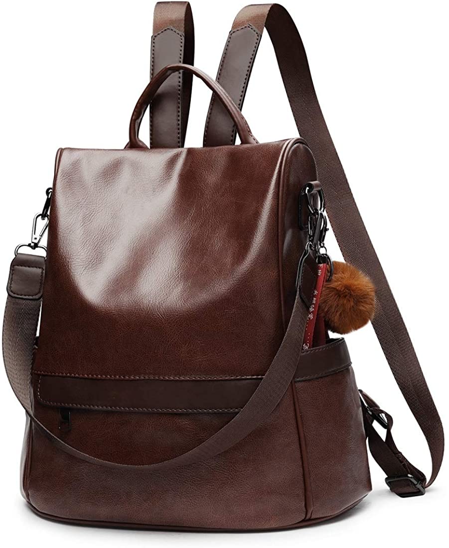 Price:$49.99   | Zicac Women's Leather Backpack Purse Casual Daypack Fashion Anti-theft Rucksack Shoulder Bag for Ladies | Backpacks