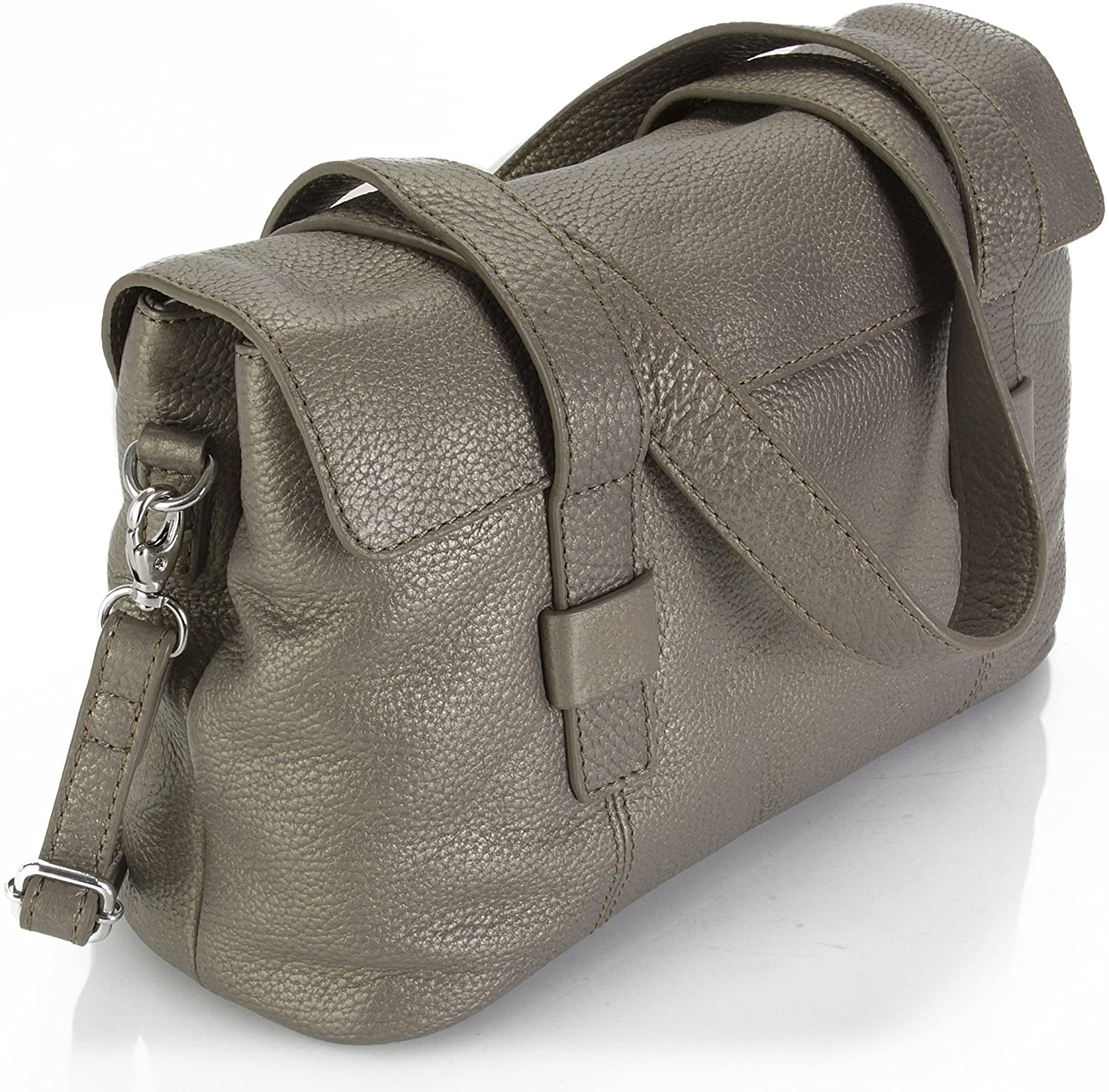 Price:$39.99    Hadaki Hannah's Shoulder Bag Soft Leather Convertible Crossbody Shoulder Messenger Bag (Bronze)  Clothing