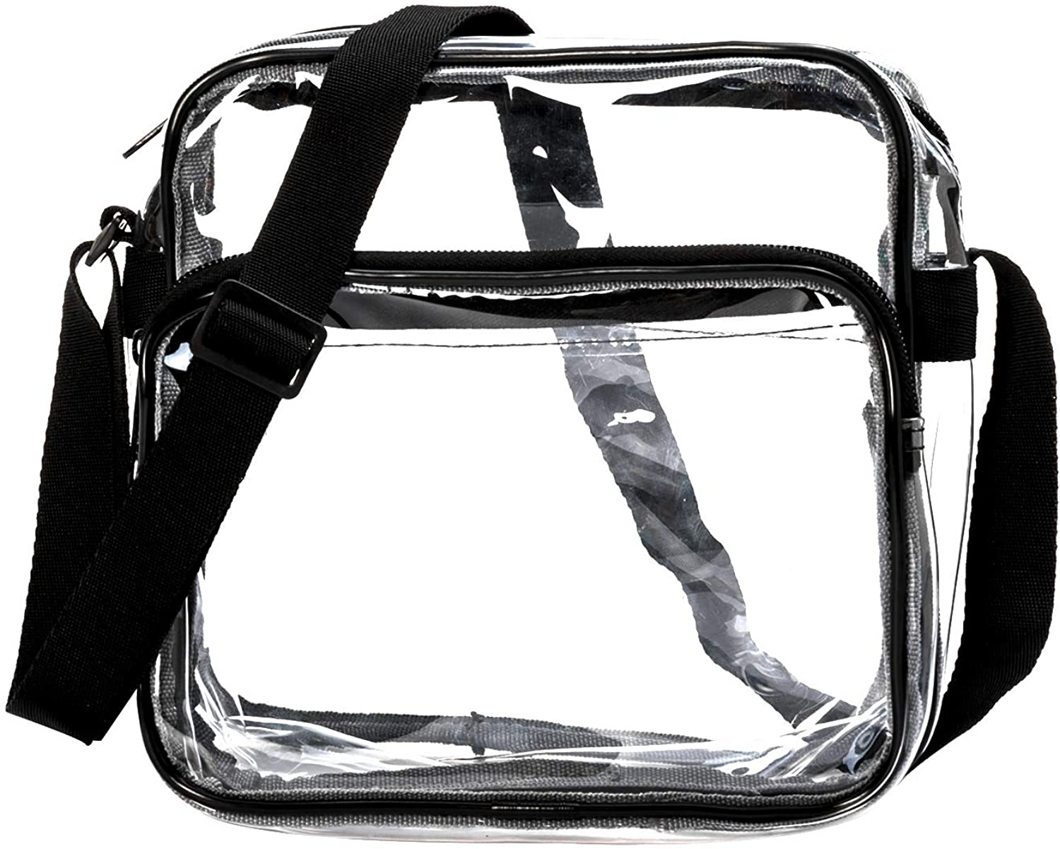 Price:$14.99    Quality Transparent Clear PVC Stadium Approved Small Shoulder Bag Adjustable Straps  Clothing