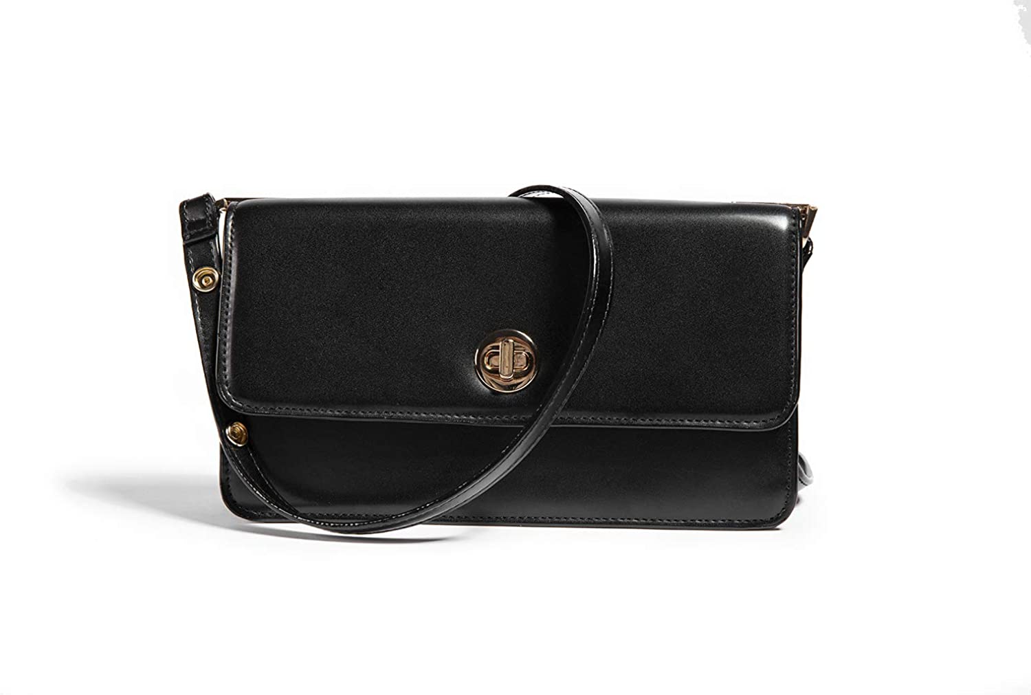 Price:$15.39 Elegant Flap Adjustable Shoulder Hand Bag Women Fashion PU Leather Cross Body Purse Armpit Bag (Black)  Handbags   