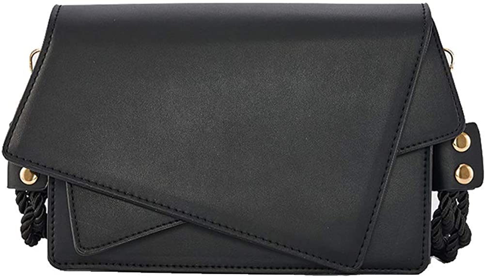 Price:$9.99 World Gardens Fashion Shoulder Bag, Simple Wild Diagonal Bag PU Leather Casual Handbags Small Square Bag (Black)  Handbags   