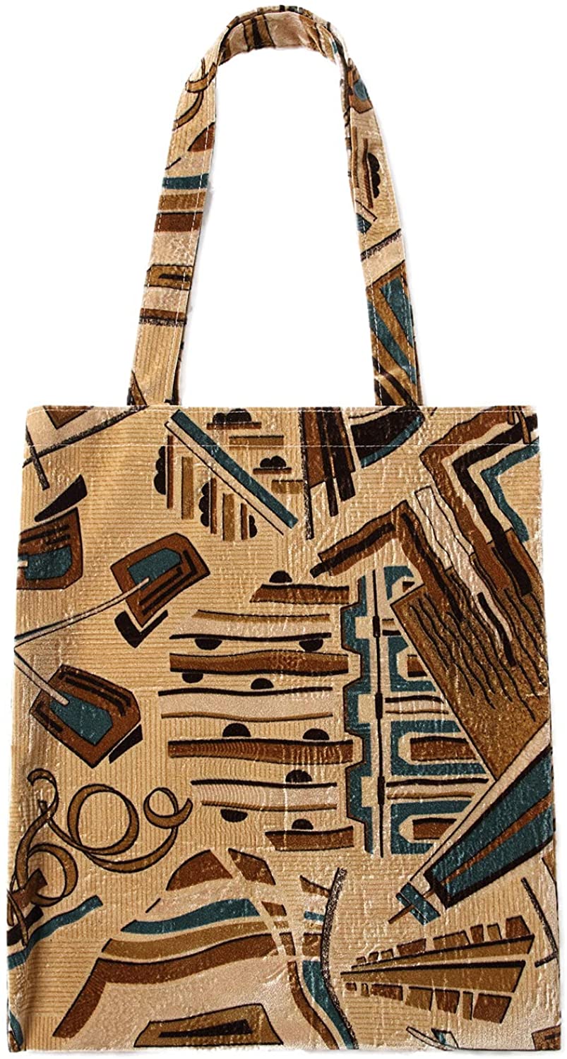 Price:$12.99 Flocking fabric tote bag, women's one - shoulder tote bag with large capacity（Golden Egyptian style）  Handbags   