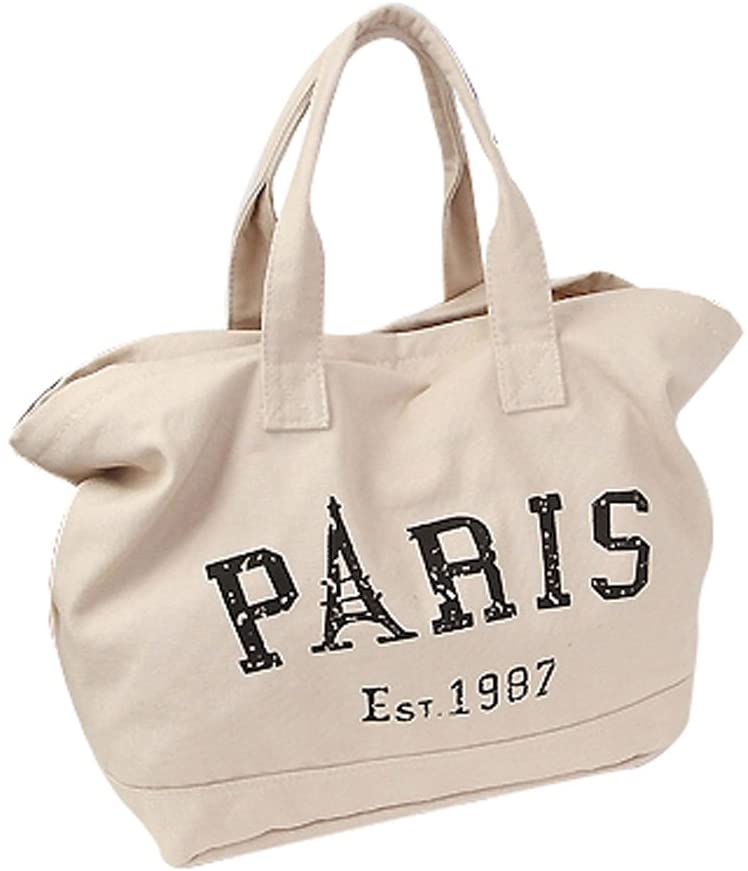 Price:$19.89    Fashion Letter Canvas Shoulder Handbag Large Capacity Shoulder Purse Tote Handbags Ladies Vintage Hobo Purse, Beige  Clothing