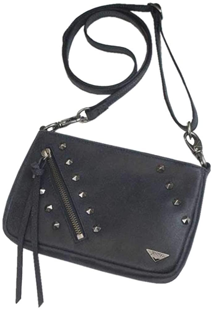 Price:$96.95    Leather Stone Washed Convertible Cross body and Waist Bag  JENTOU  Clothing