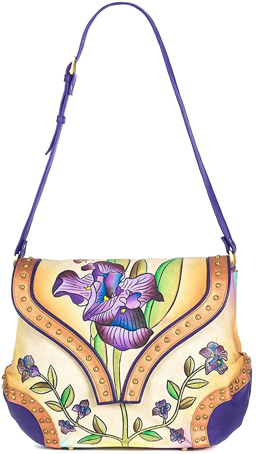 Price:$98.97 ZIMBELMANN LILI LENNJA Genuine Nappa Leather Hand-painted Shoulder Bag  Handbags   