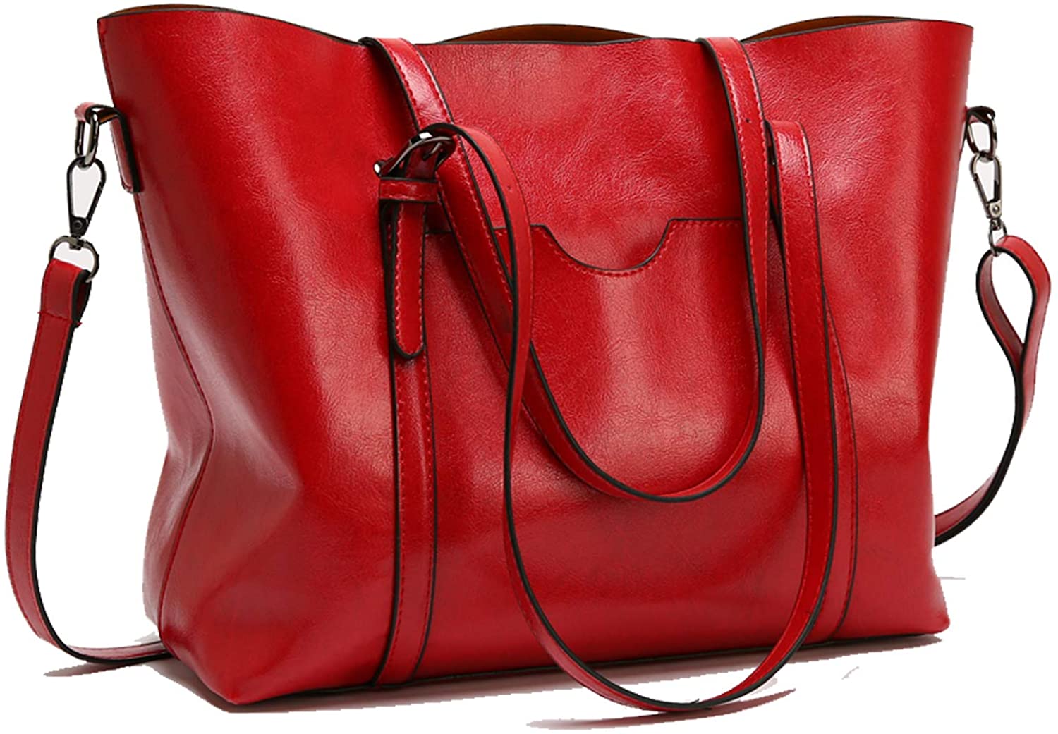 Price:$22.92    Women Fashion Top Handle Satchel Handbags Shoulder Bag Tote Purse Crossbody Bags (Red)  Clothing
