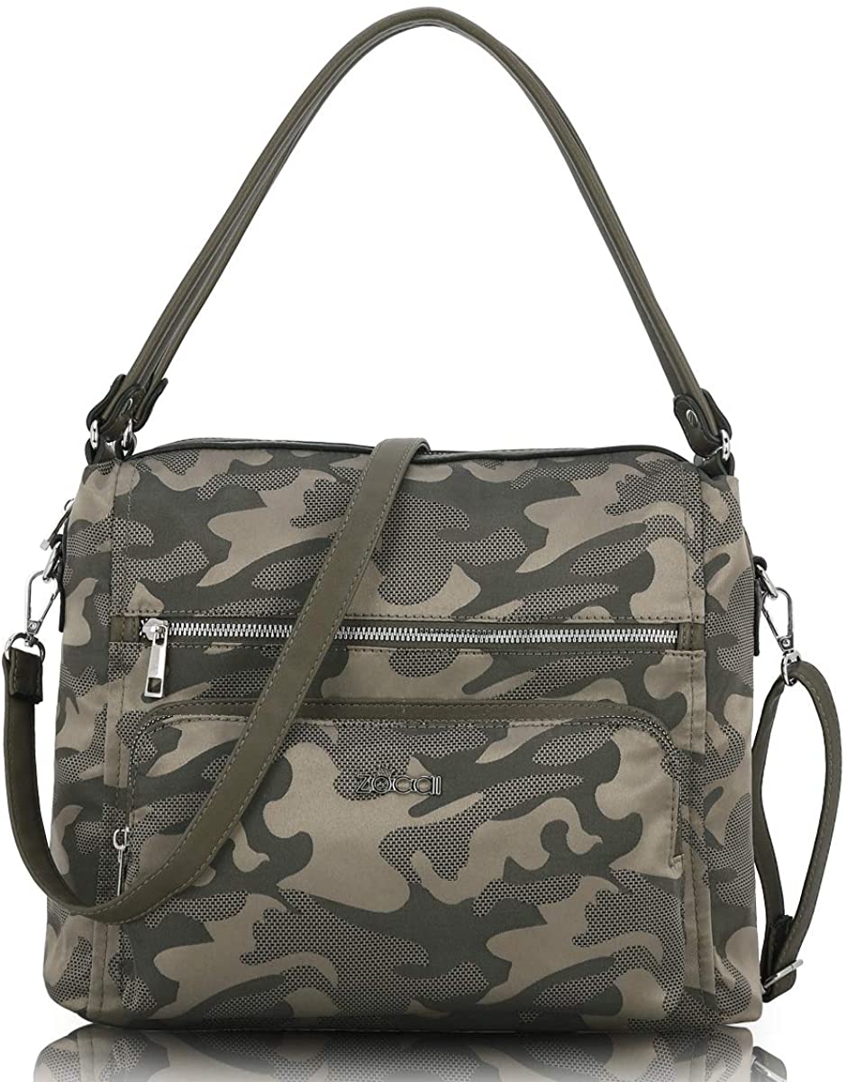 Price:$48.99 Crossbody Bag for Women Waterproof Shoulder Bag Messenger Bag Casual Nylon Purse Handbag (ZC9615P-Jean Green)  Handbags   