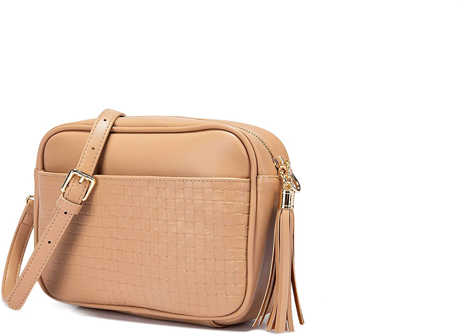 Price:$27.99 Woman Square Tassel Crossbody Crossbody Bag, Trendy Design Shoulder Purse(Grey)  Handbags   