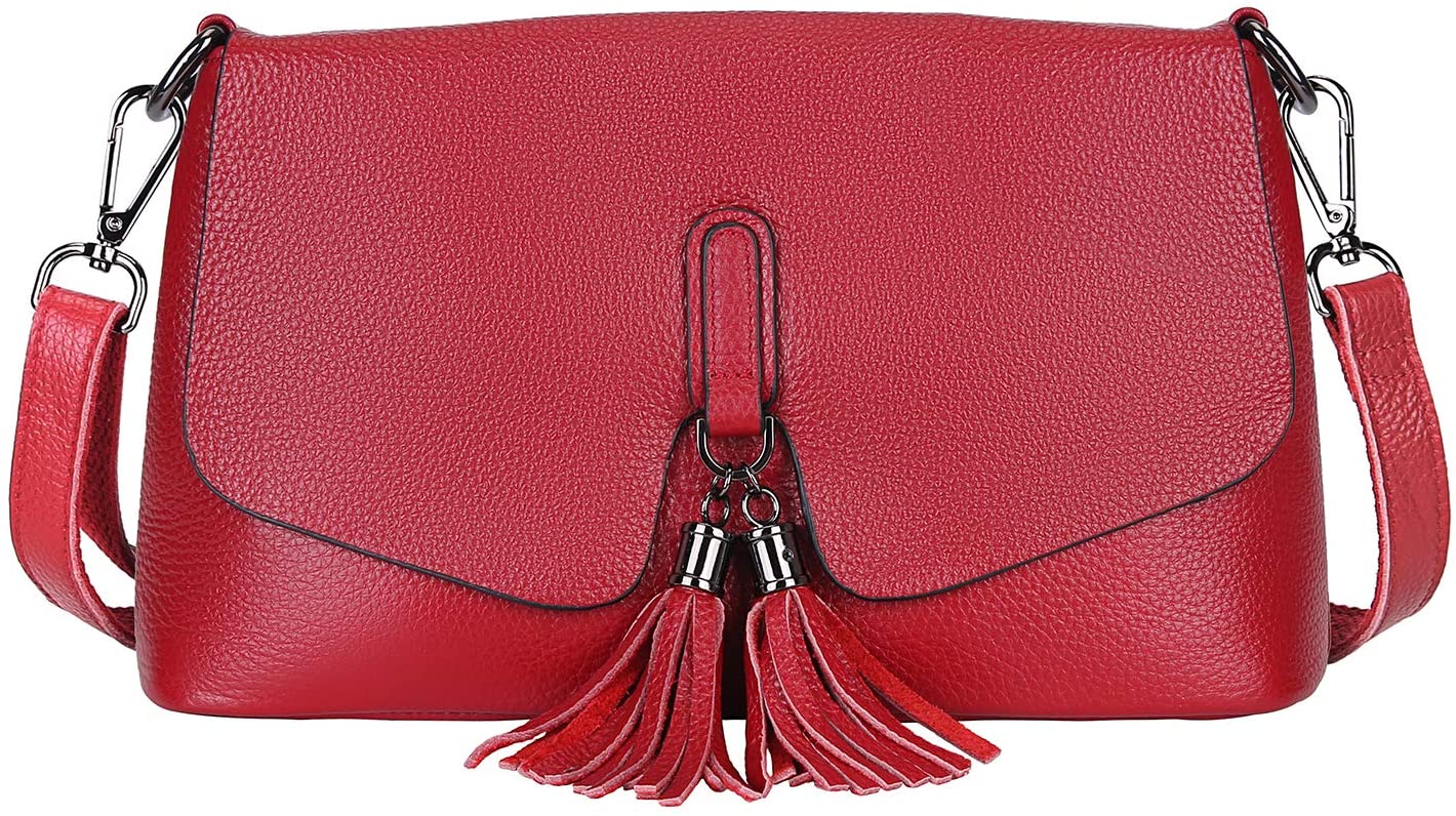 Price:$39.99 Gywon Crossbody Bag for Women Fashion Shoulder Bag Travel Handbag Purse Phone Clutch Genuine Leather Multi Pockets  Handbags   