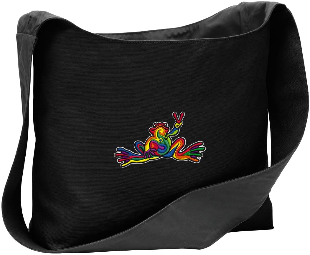Price:$32.99    Peace Frogs Tote Bag Best Sling Style Across Body Bags  Clothing
