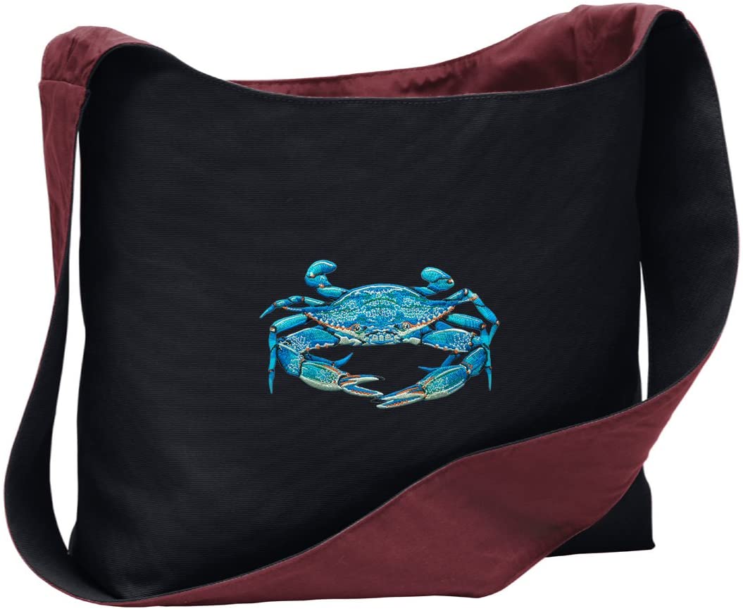 Price:$32.99    Blue Crab Tote Bag Sling Style Cross Body Totes  Clothing
