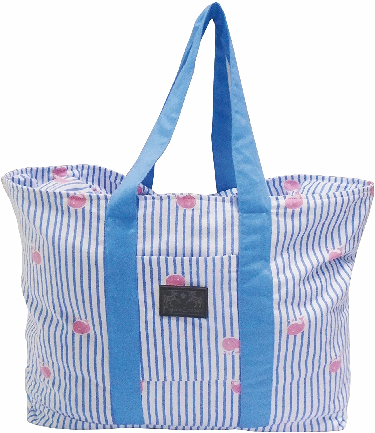 Price:$35.30    Equine Couture Stripe Whales Tote Bag (Pink)  Clothing