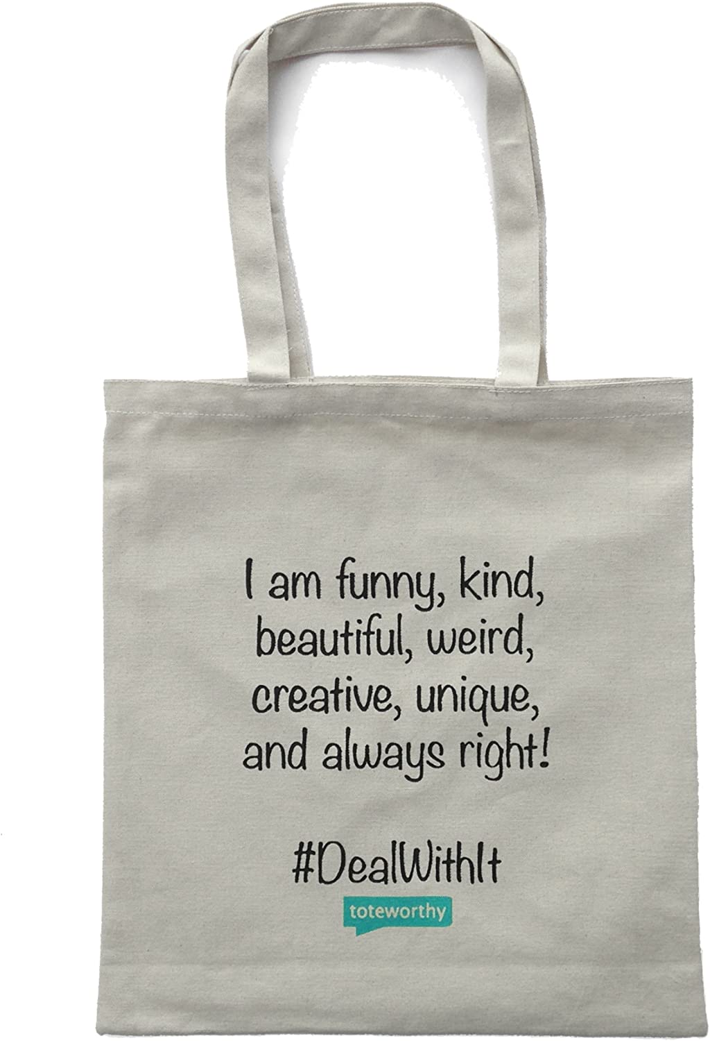 Price:$24.99    Natural Cotton Tote Bag with an attitude  Clothing