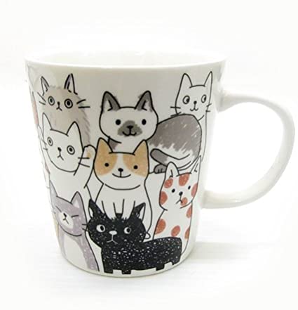 Price:$22.08    Osumashi Pooh Chan Cat Mug Cup Cat Whole Body Designed by Masako Mori NE112  Clothing