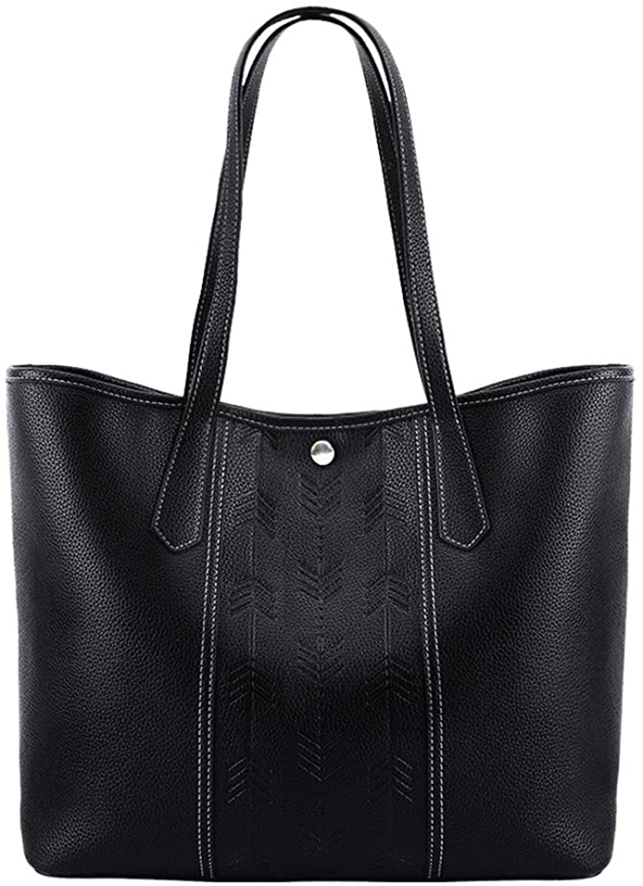Price:$14.99    Lekesky Purses and Tote Handbags for Women Satchel Shoulder Tote Bags, PU Leather, Black  Clothing