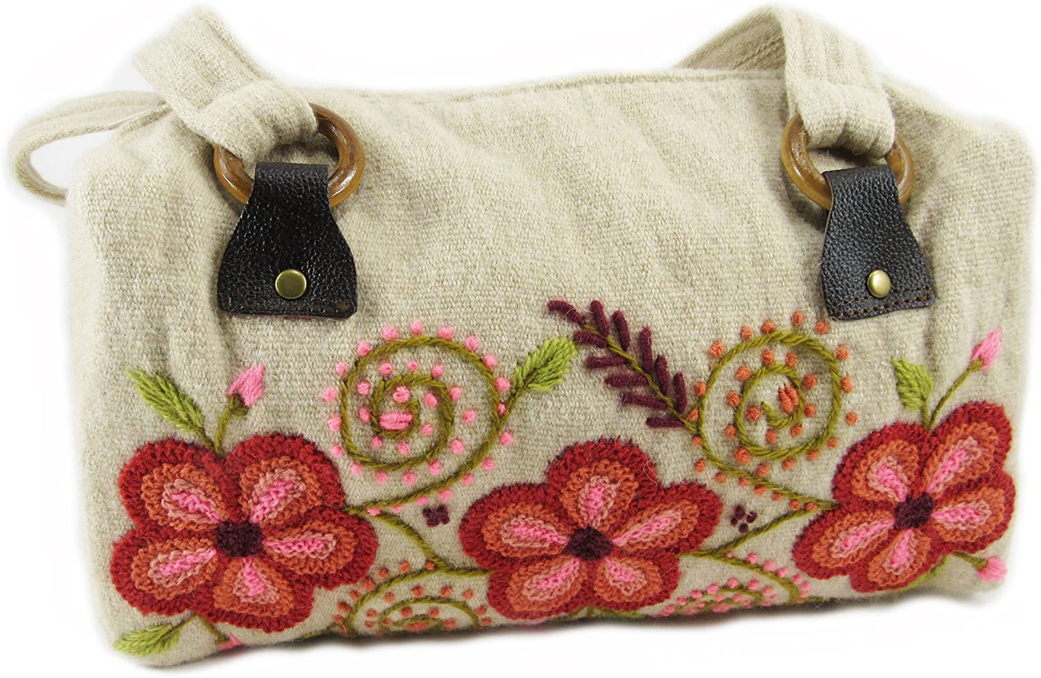 Price:$0.00 ALPACA WOOL EMBROIDERED SHOULDER BAG BY MACHU PICCHU STORE 8005  Handbags   