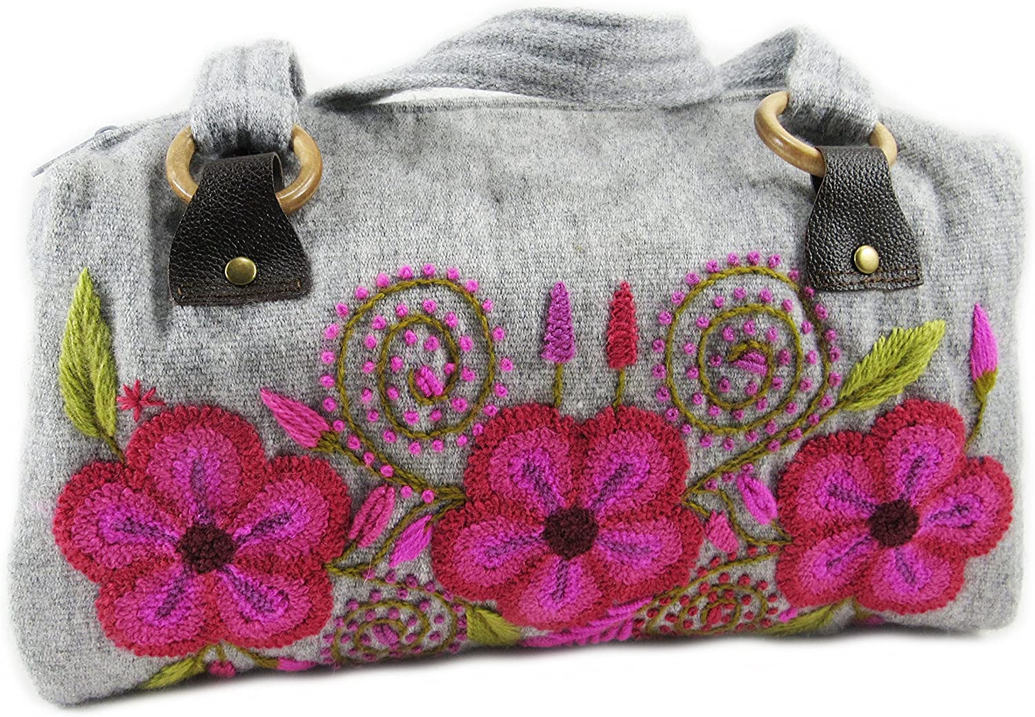 Price:$0.00 ALPACA WOOL EMBROIDERED SHOULDER BAG BY MACHU PICCHU STORE 8008  Handbags   