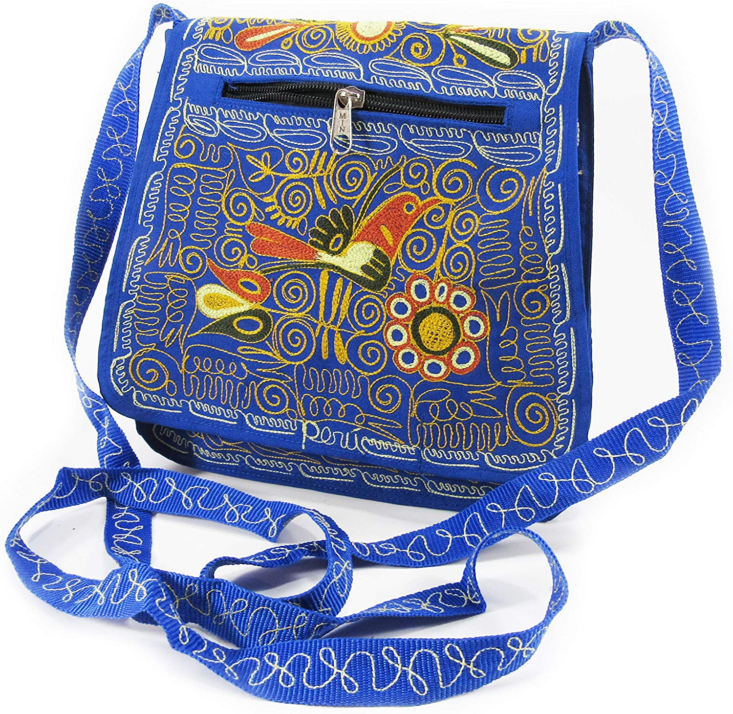 Price:$0.00 ELEGANT CLASSIC ECO FRIENDLY SHOULDER BAG HAND EMBROIDERED BY SIMONA CUTIPA 108727  Handbags   