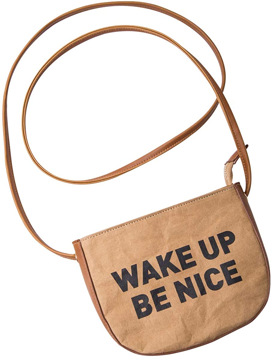 Price:$23.99    UDO Original, fashion, restore ancient ways, Shoulder Bags, washed kraft paper, Environmental protection material bag (Color   Khaki, Size   7.1"X2.36"X5.51"))  Clothing