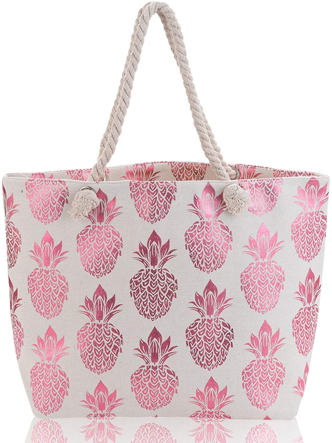 Price:$11.99    Pineapple Tote Bag Large Women Canvas Tote Bag Beach Bag Travel School Handbag Shoulder Bag Shopping Bag with Rope Handles for Women Girls Travel Daily Beach  Clothing
