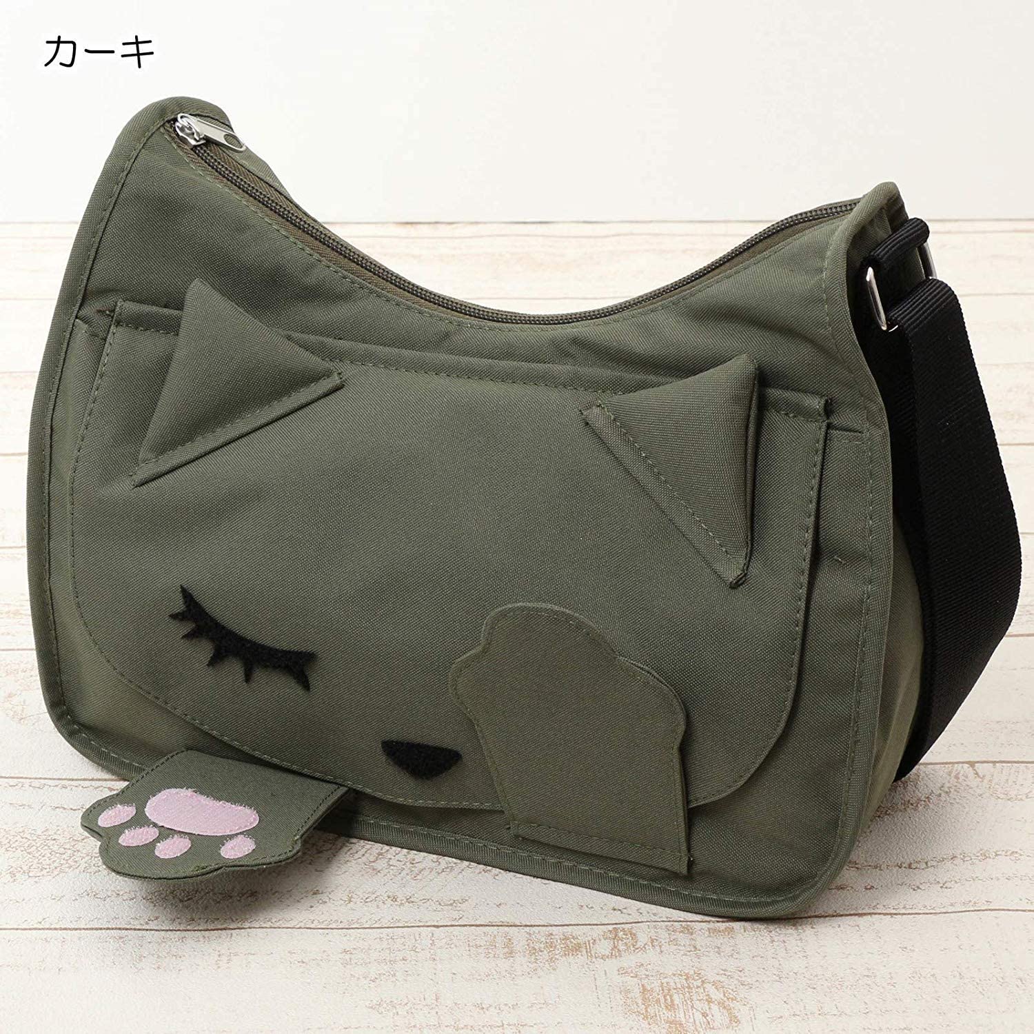 Price:$39.99    Osumashi Pooh Chan [Choose Color] Peekaboo. Cat Series Shoulder Bag (Khaki(P161114-54))  Clothing