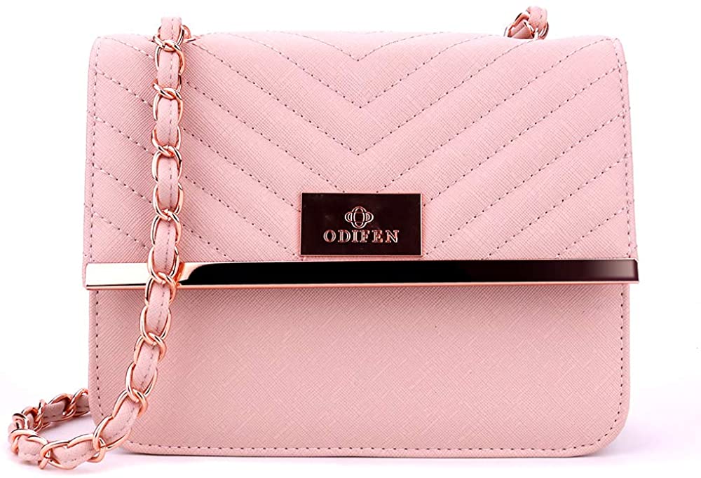 Price:$19.99    Stylish Pocket Clutch Crossbody Bags Shoulder Bag with Chain Strap for Women in Contrast Design Fashion Purse Totes Shopping Wristlet Cellphone Purse (Pink)  Clothing