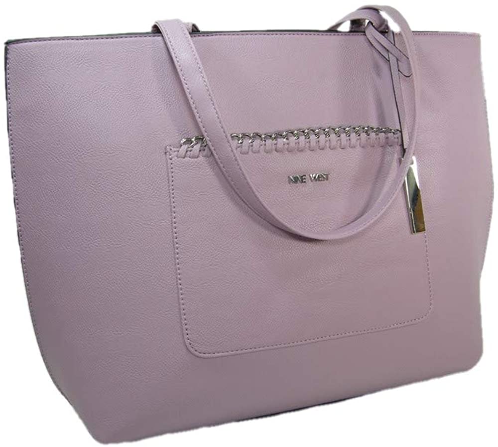Price:$99.99    New Nine West Logo Purse XL Shoulder Hand Bag Tote Purple Lilac  Clothing