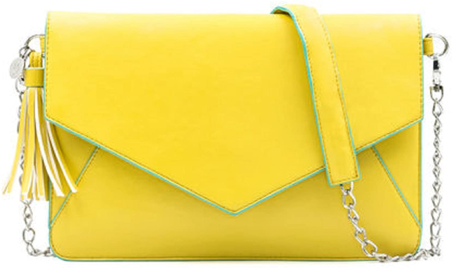 Price:$26.55 Stylish and Chic Women's Medium Yellow-Ochre Vegan Leather Logan Crossbody  Handbags   