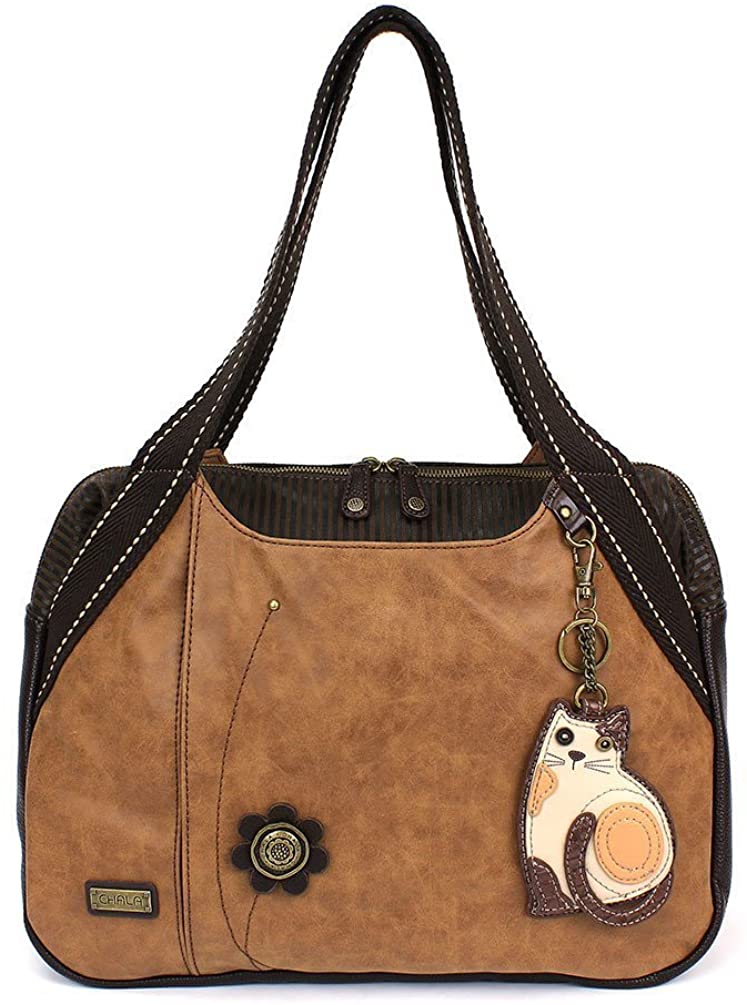Price:$60.50    Chala Bowling Bag - LaZzy Cat - Brown  Clothing