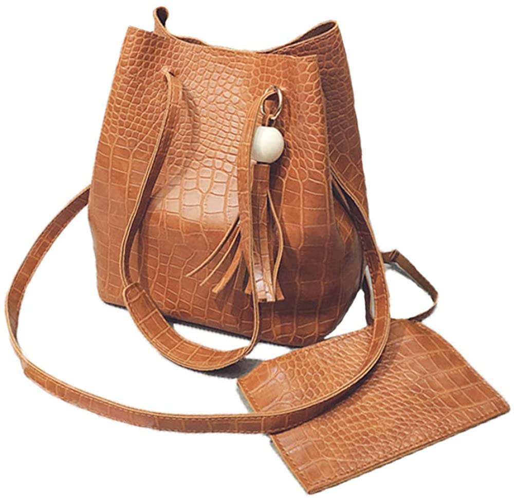 Price:$26.99 Faux Leather Brown Shoulder Bag  Handbags   