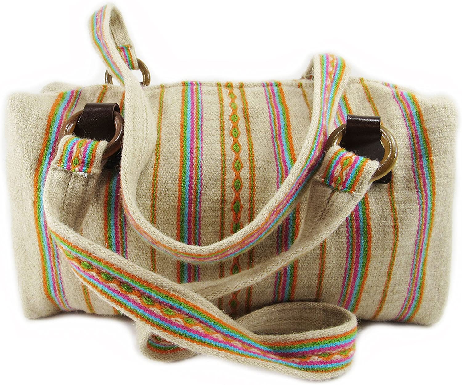 Price:$0.00 ALPACA WOOL STYLISH STRIPPED HANDBAG BY MACHU PICCHU STORE 8204  Handbags   