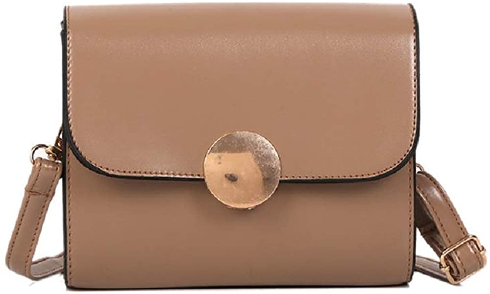 Price:$24.49 Lucy Kahkee Crossbody Purses, Beauty Palette Accented Mocha Brown Leather  Handbags   