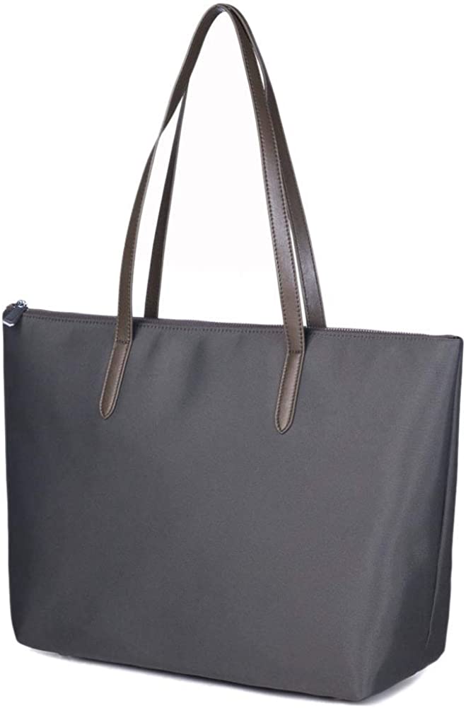 Price:$20.99 Lecxci Women's Satchel Large Capacity Waterproof Tote Bag Oxford Nylon Shoulder Handbags (L, Gray 1)  Handbags   