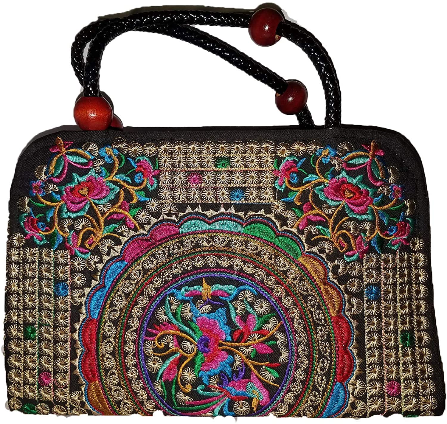 Price:$34.95 Stitched Colorful Purse (Pink)  Handbags   