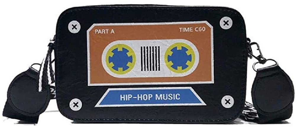 Price:$29.99 Black Bum Bag Radio Crossbody Purses, Coin Shoulder Bag  Handbags   