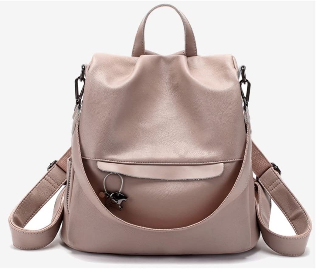 Price:$79.99    JeHouze Fashion Women Handbag Genuine Leather Backpack Casual Shoulder Bag Anti-Theft Purse(Pink)  Clothing