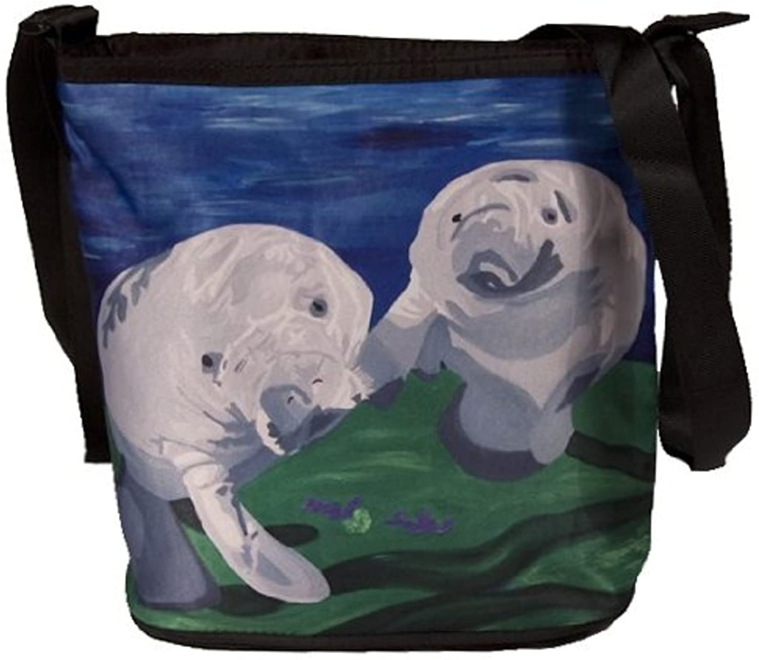 Price:$33.98 Manatee Small Cross Body Handbag - From My Original Painting, Support Wildlife Conservation, Read How  Handbags   