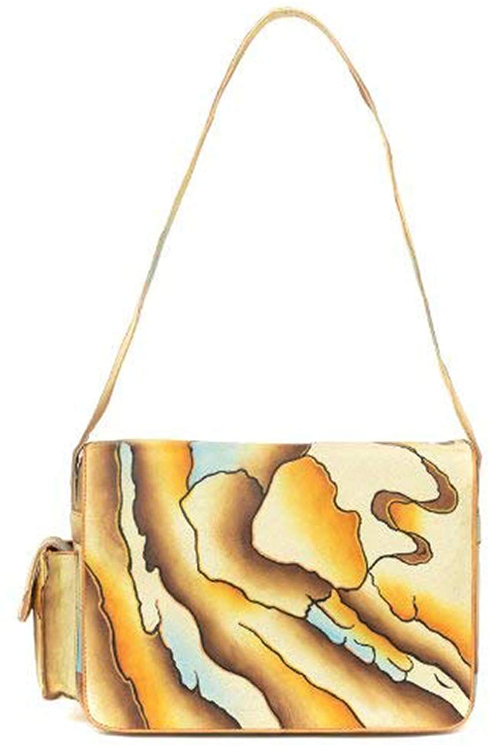 Price:$79.97 ZIMBELMANN EMMA Genuine Nappa Leather Hand-painted Shoulder Bag Purse  Handbags   