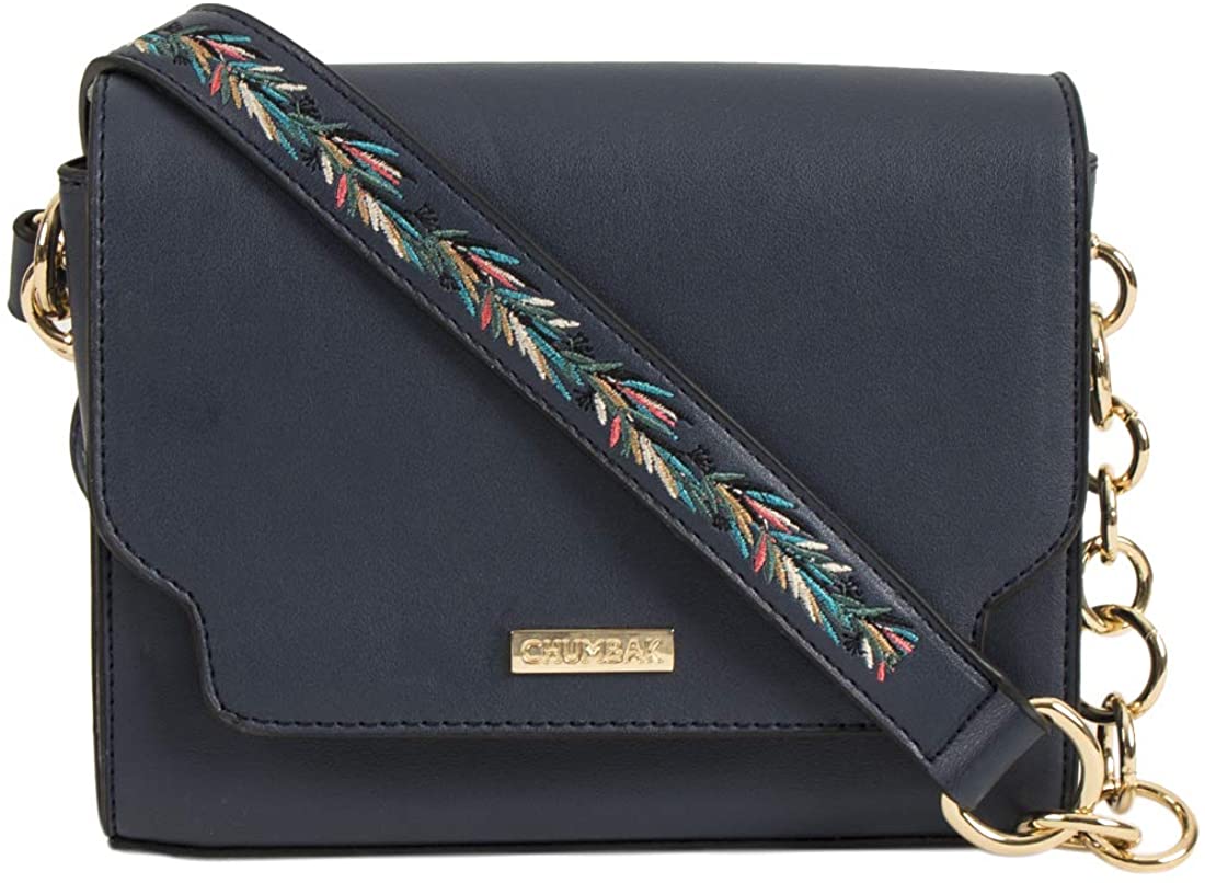 Price:$67.99 Chumbak Tropical Vines Crossbody Bag -Navy - Stylish Women's Purse, Over the Shoulder Bag for Girls, Fashion Handbag, Crossover Bag, Messenger Bag, Size 8.0x6.3 inches  Handbags   