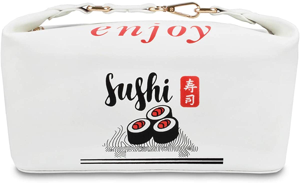 Price:$28.99 Sushi Box Novelty Crossbody Bag, Ustyle Personality Cartoon Chain Strap Fashion Cute Girl Women Shopping Party Shoulder Bag (white)  Handbags   
