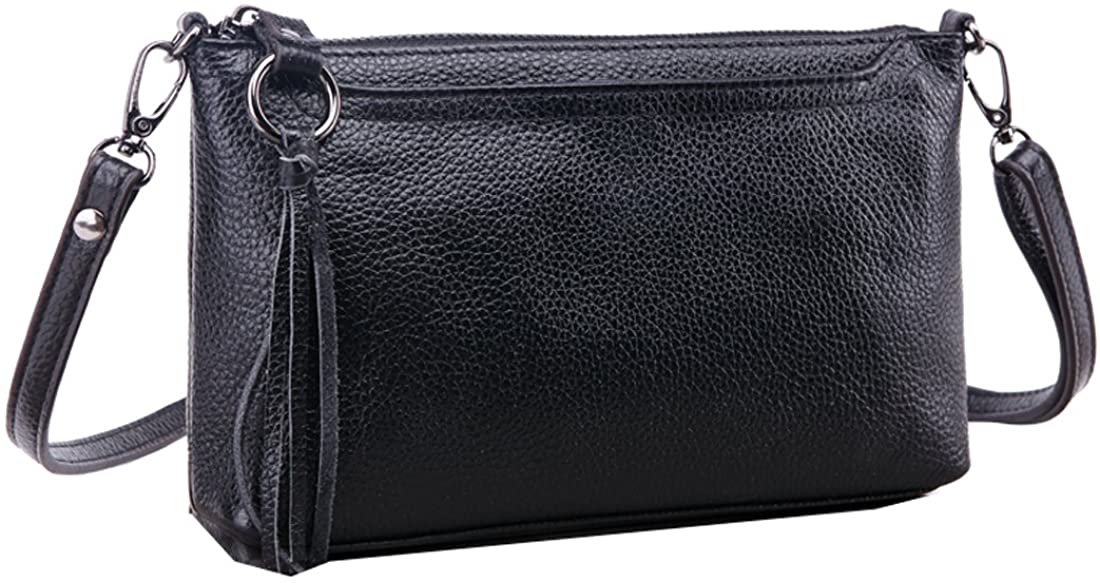 Price:$39.99 Missmay Women's Shoulder Bag Crossbody Purse Leather Wallet Clutch Messenger Fit Iphone 6 Plus Travel Black  Handbags   