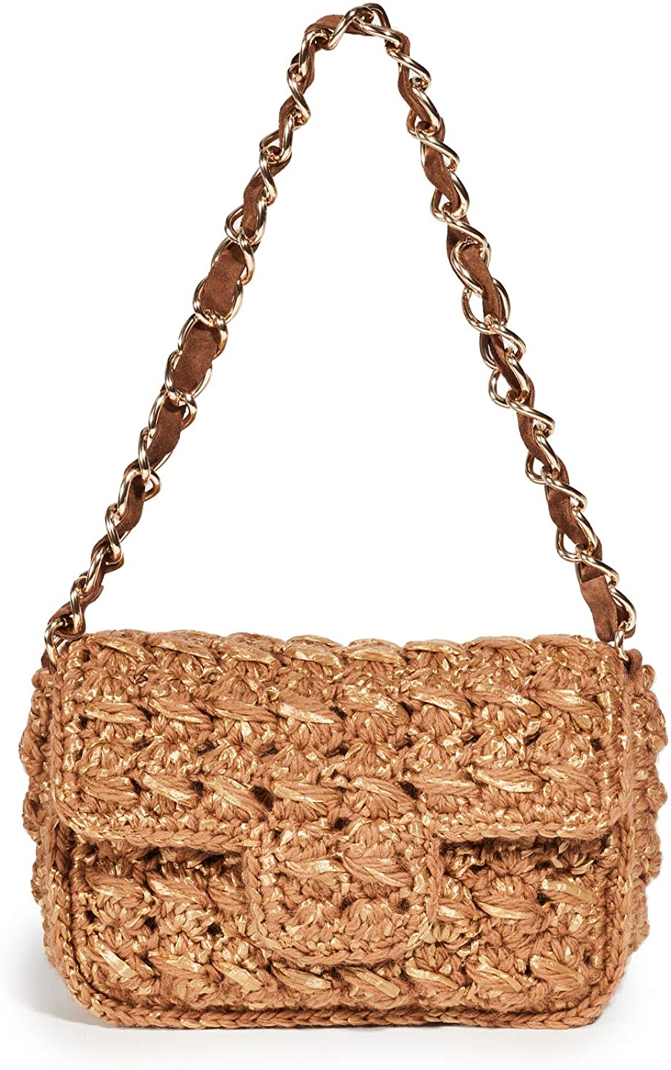 Price:$176.00 Caterina Bertini Women's Tan Woven Bag, Tan, One Size  Handbags   