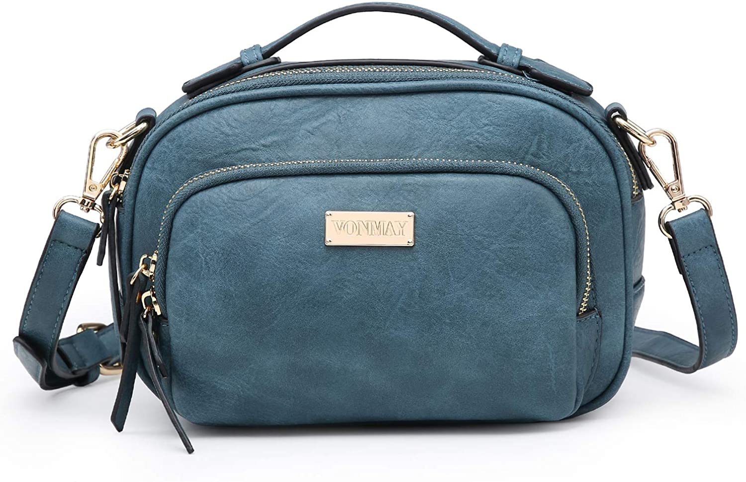 Price:$22.99 Lightweight Medium Crossbody Bags for Women Multi Pockets Zippers Shoulder Purse Blue  Handbags   
