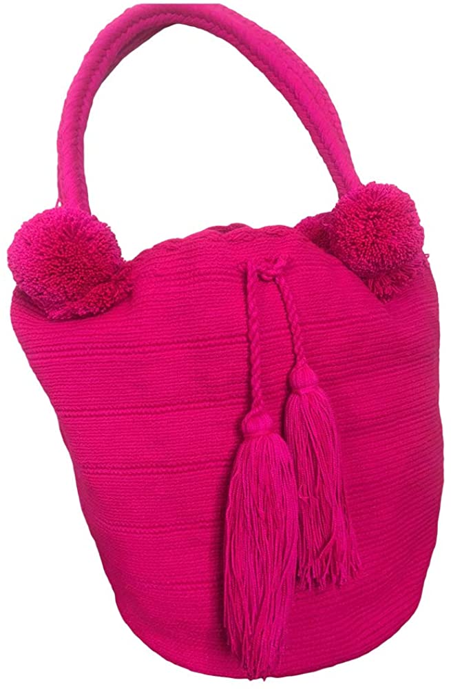 Price:$43.00 Large Wayuu Mochila Hand Bag Pink  Handbags   