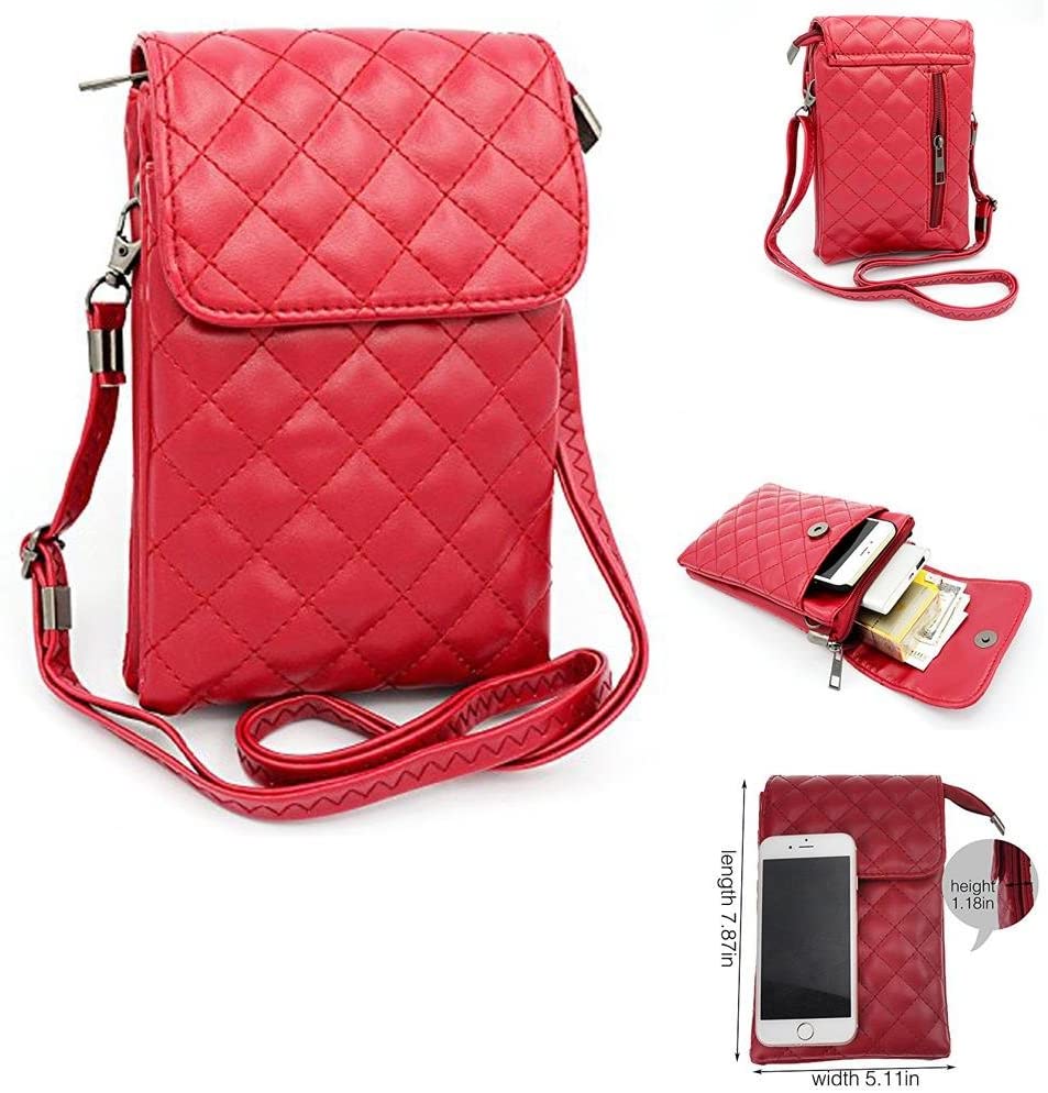Price:$10.99    Shoulder Crossbody Bag Multipurpose Soft PU Leather Wallet Universal Cellphone Purse Moblie Phone Carrying Cases Shoulder Bag Pouch for Phones Keys Daily Use From WaitingU  Clothing