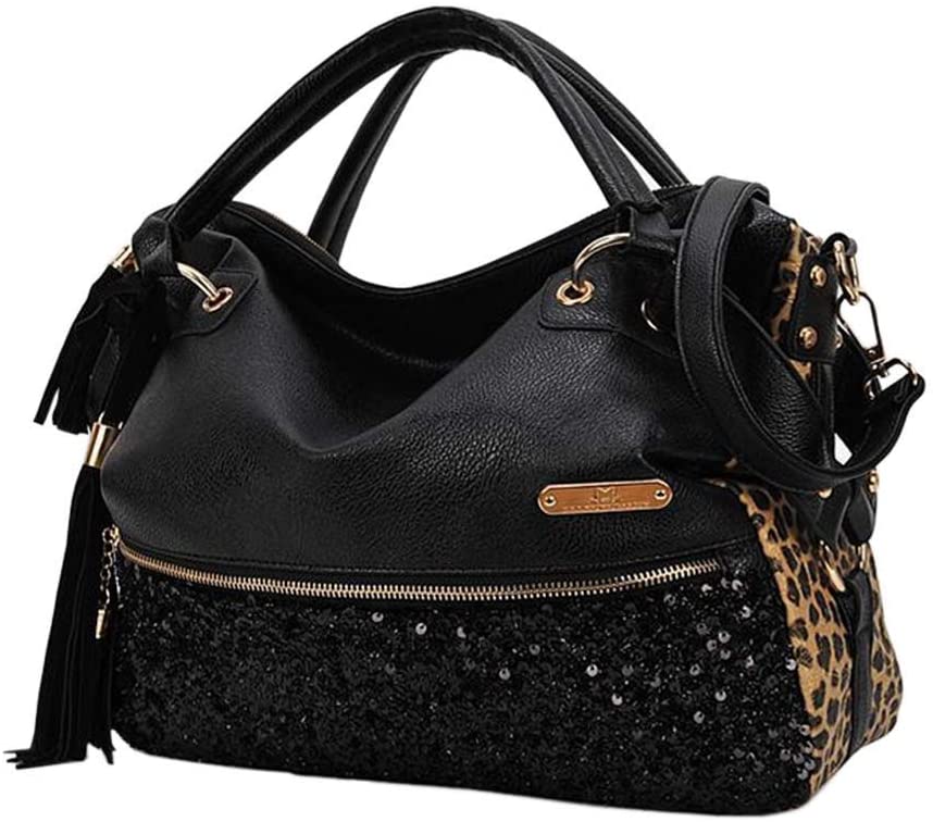 Price:$19.99    Cayla Women Leopard Print Shoulder Bag Totobag Large Hobo Purse with Tassel (Leopard Print)  Clothing