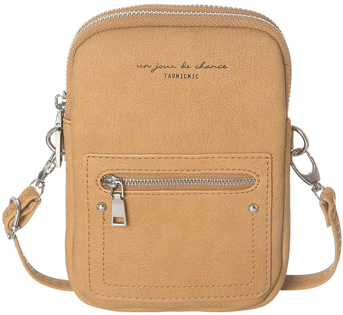 Price:$9.99 INICAT Small Crossbody Cell Phone Purse for Women, Mini Messenger Shoulder Bags Wallet with Coin Pocket(Brown)  Handbags   