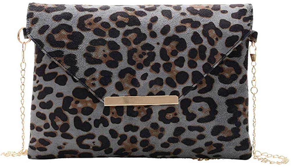 Price:$12.99 Women Envelope Clutch Handbag Retro Leopard Croosbody Bag Evening Bag for Party Cocktail  Handbags   